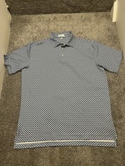 PETER MILLAR SUMMER COMFORT MOTORCYCLE PATTERN GOLF POLO SHIRT Men’s Size XL