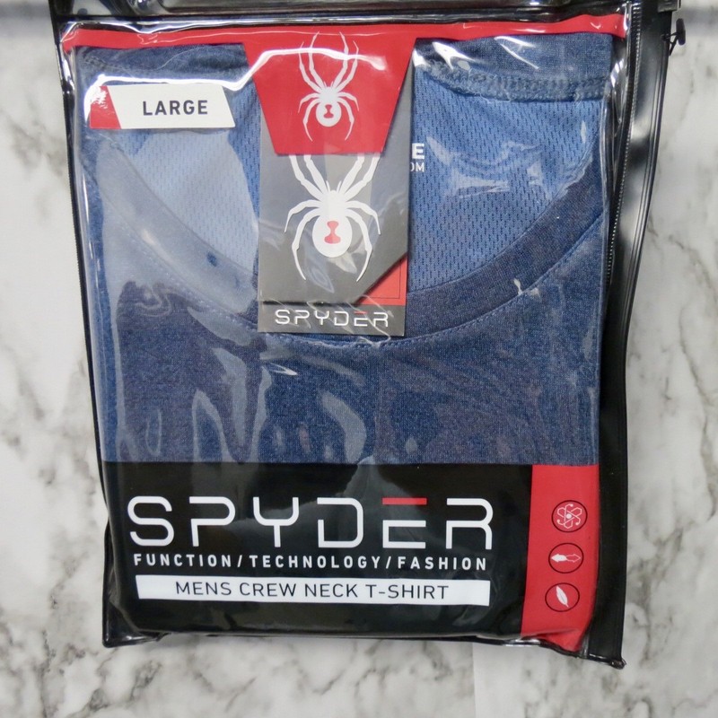 Spyder Crew Neck Exercise Activewear Running Gym Athletic T-shirt Men's Large gallery