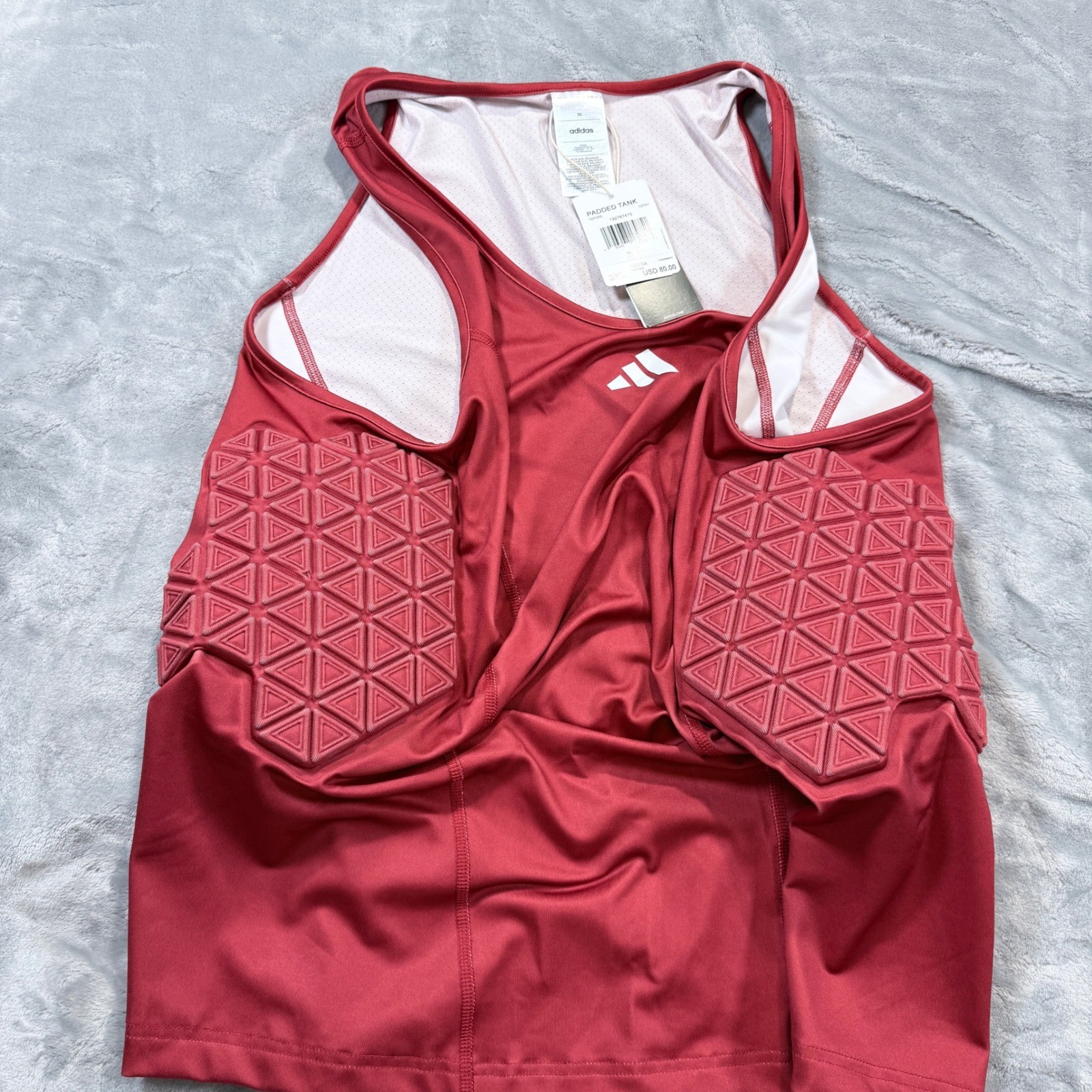 Adidas Men's Padded Tank Top Red 3XL TEPore IQ0881 New With Tags gallery