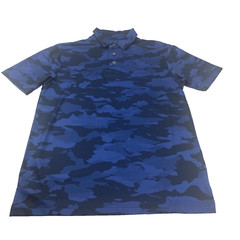 Ben Hogan Golf Polo Shirt Men’s SZ S Blue Camouflage Performance Stretch UPF15