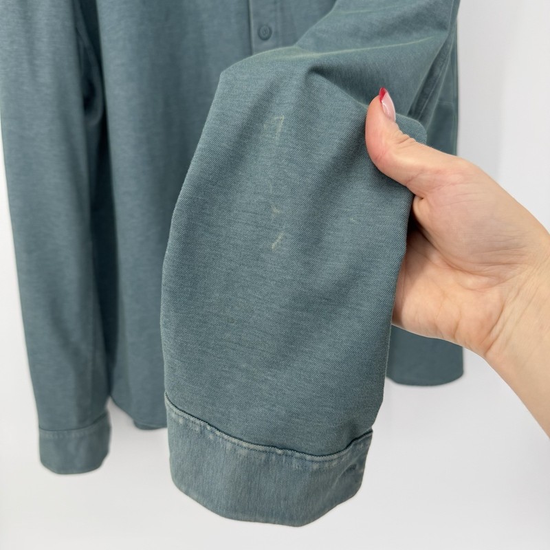 Lululemon Commission Long Sleeve Button *Wash Mens XL Enzyme Green *See Photo gallery