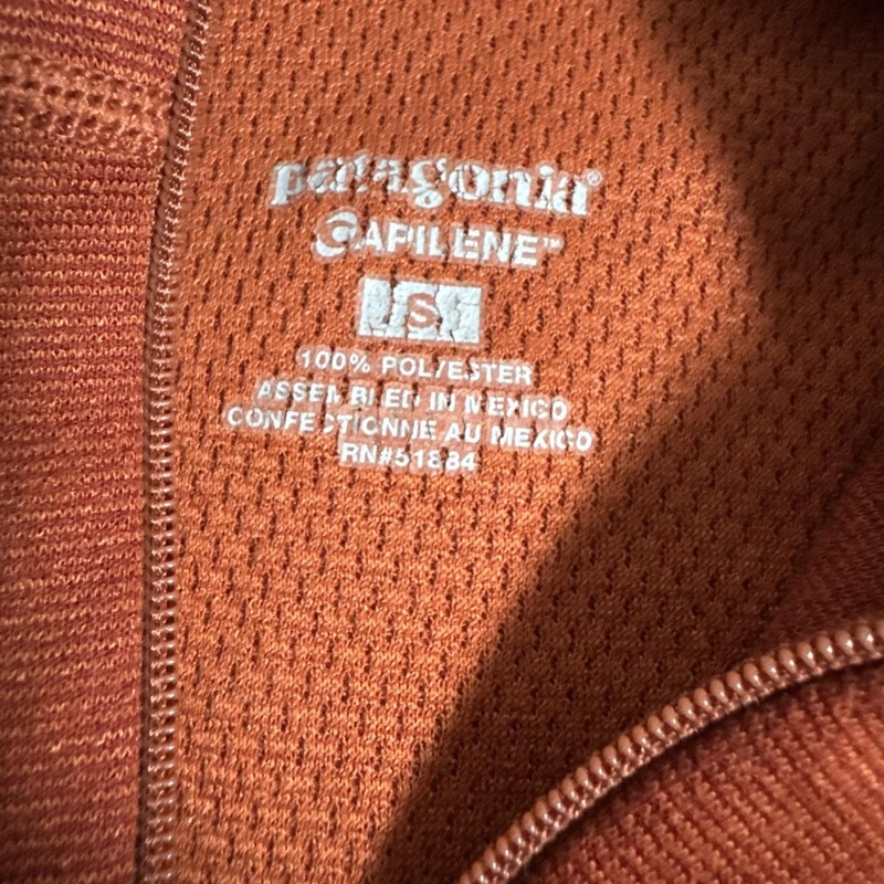 Patagonia 1/4 Zip Pullover Mens L Orange Capilene Thermal Baselayer Running Top gallery