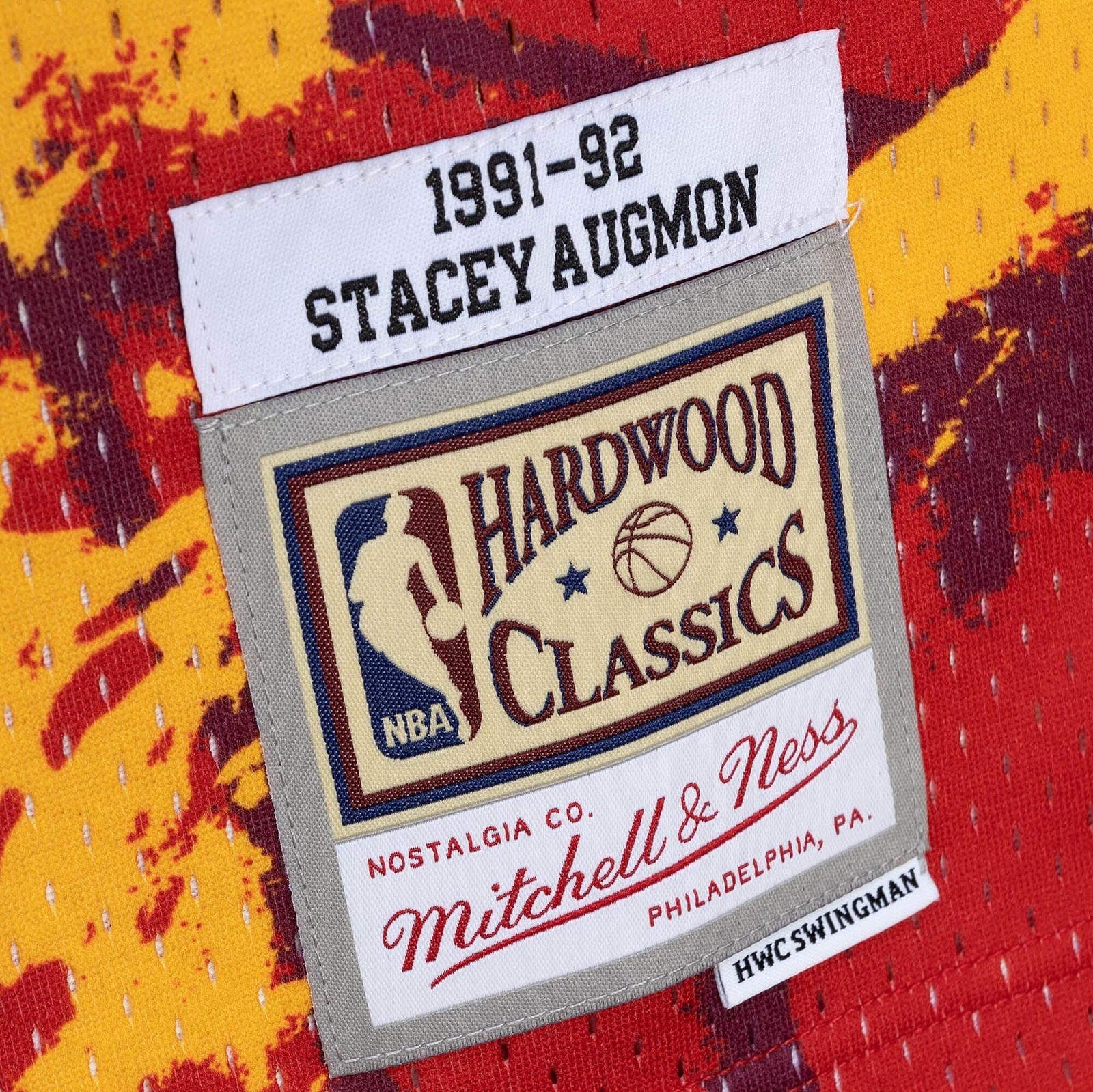 MITCHELL & NESS NBA TEAM MARBLE SWINGMAN JERSEY ATLANTA HAWKS 1991 STACEY AUGMON gallery
