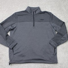 Callaway Sweatshirt Men Medium Gray 1/4 Zip Golf Polyester Long Sleeve w/Pockets