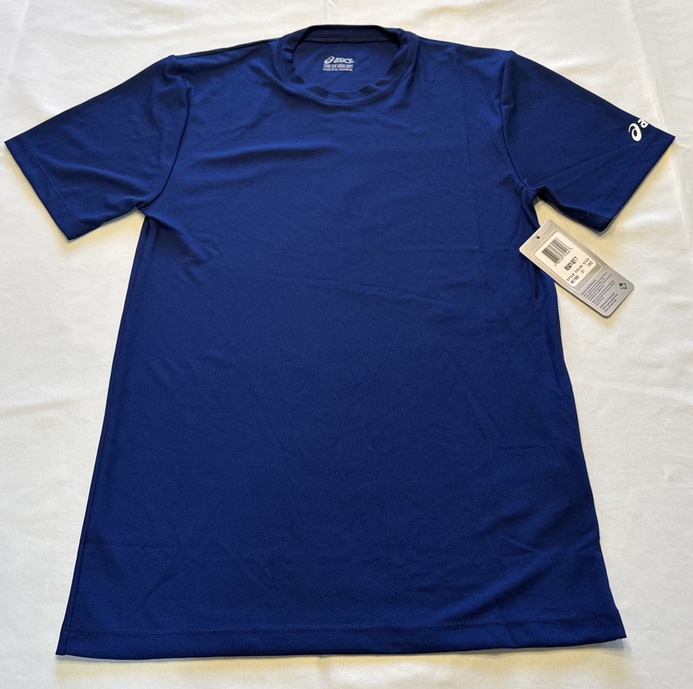 Asics Men's Ready-Set Short Sleeve Tee - Size 2XS Men’s Dark Blue New With Tags