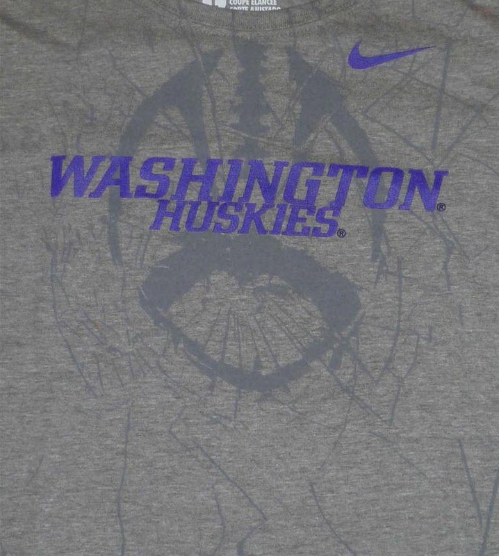 Nike Men's Washington Huskies Practice Cotton T-shirt Gray Medium gallery
