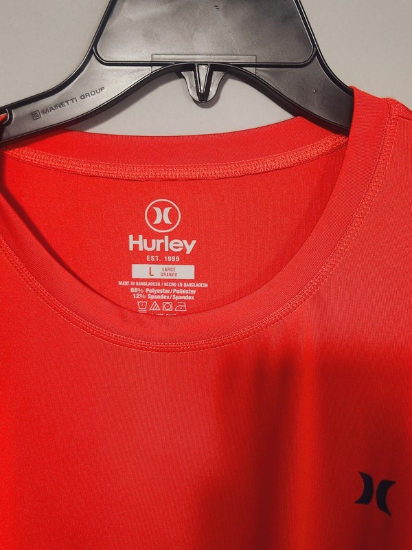 Mens Hurley Long Sleeve Athletic Shirt Size Large Red Blue Est. 1999 MFG gallery