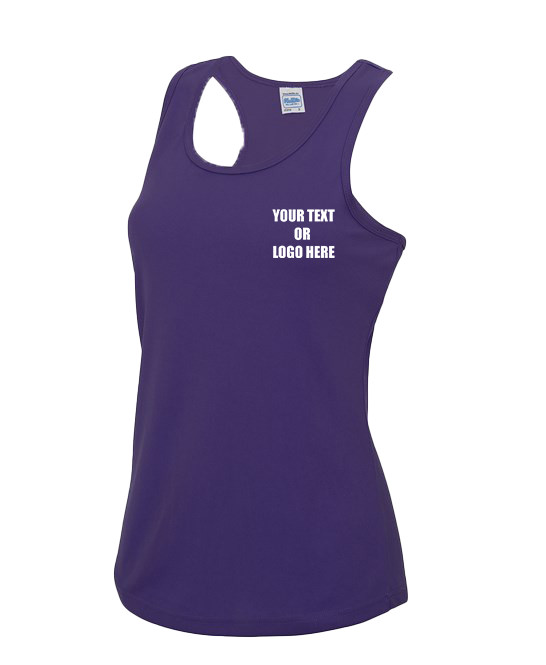 Custom Printed Personalised Your Text AWDis Just Cool Women's Cool Vest Gym Top gallery
