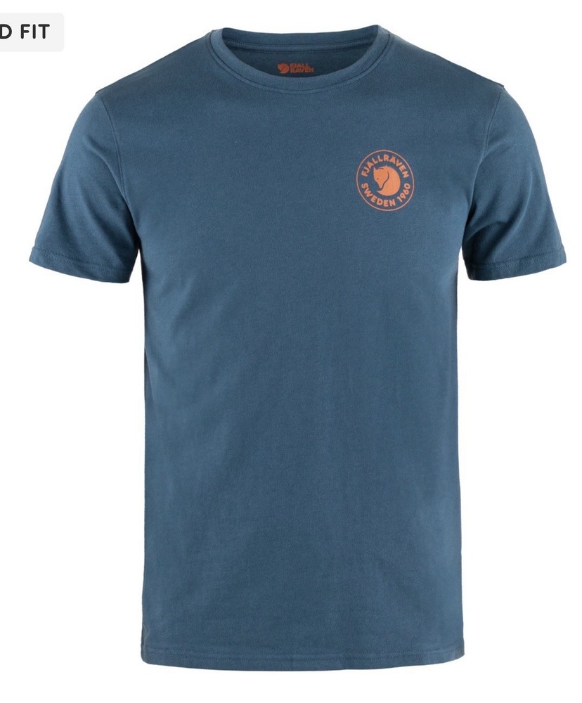 Fjallraven 1960 Logo Men's T-Shirt Indigo Blue Size Large NWT!