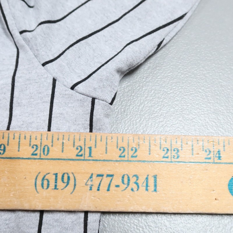 Vintage American Apparel Pinstripe Baseball Jersey Sewn Size M gallery