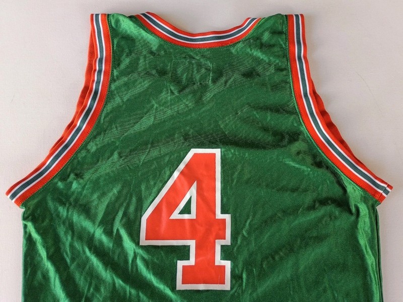 SPORTS BELLE INC VINTAGE 80s SEMINOLE FLORIDA NYLON BASKETBALL JERSEY SIZE L gallery