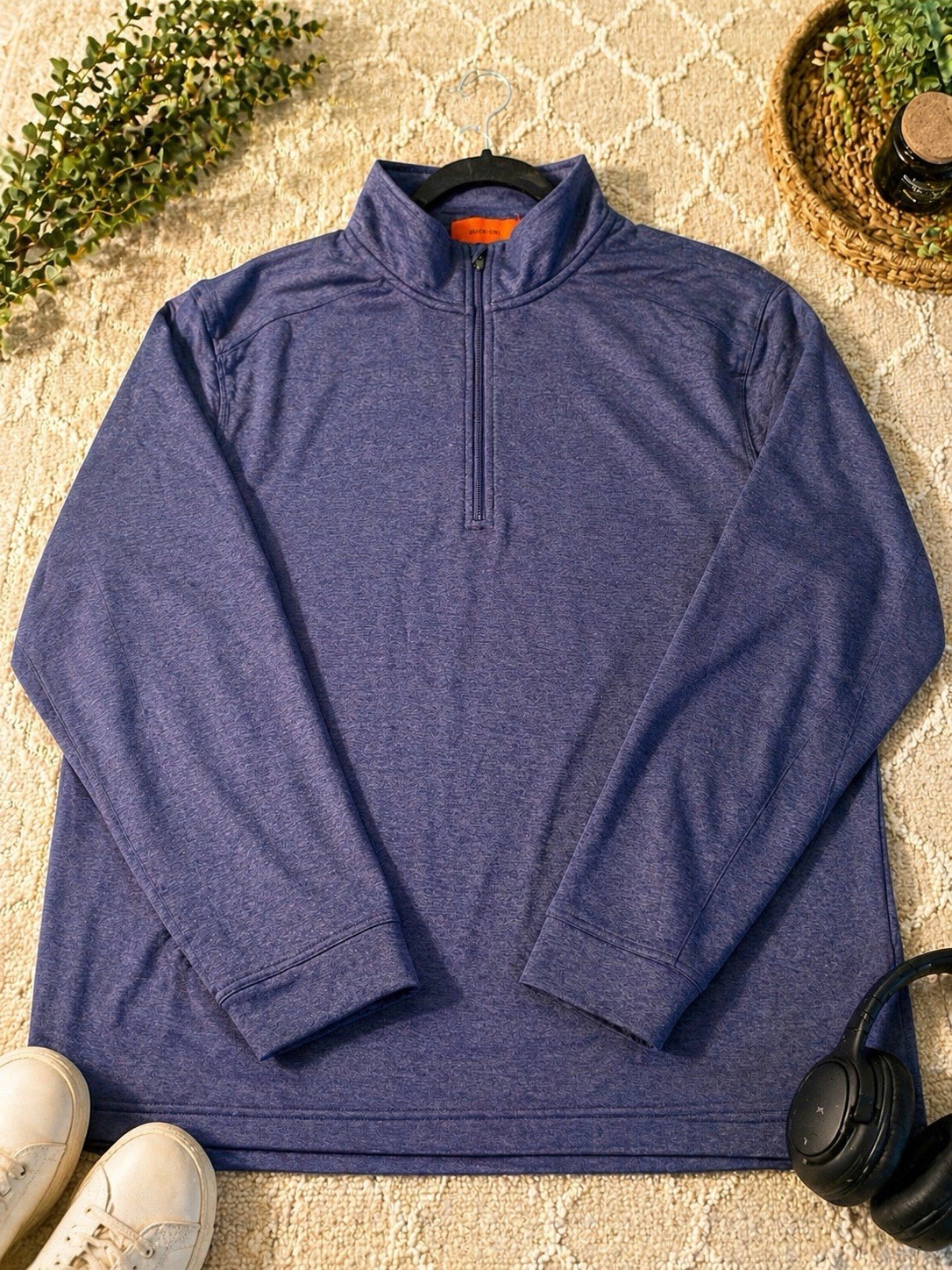 St. John’s Bay Performance XXL Blue Quick-Dri 1/4 Zip Pullover gallery