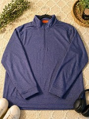 St. John’s Bay Performance XXL Blue Quick-Dri 1/4 Zip Pullover