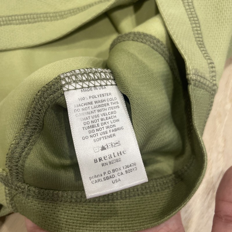 PrAna Breathe Shirt Mens Large Green Performance Athletic Short Sleeve USA gallery