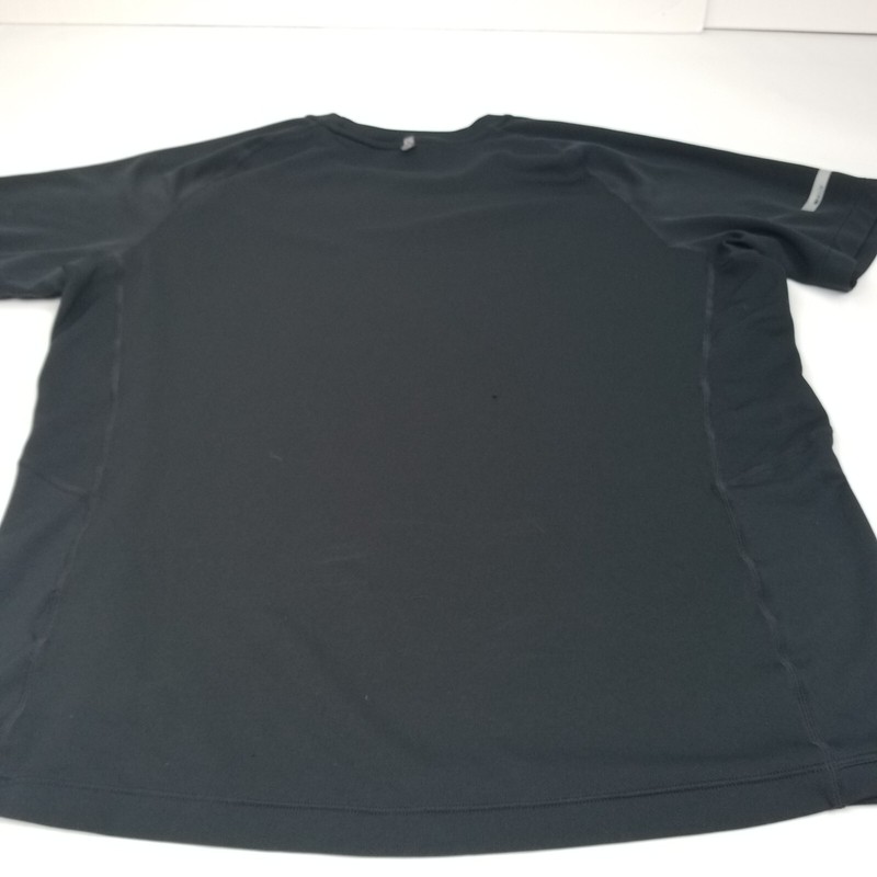 Nike Dri-Fit Shirt Men's Large Black Nike Miler Athletic Swoosh Running Athletic gallery