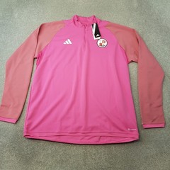 Adidas Crawley Town Mens 1/4 Zip Top 2XL XXL Pink Football Training Slim Drill