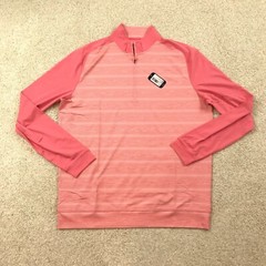 Johnnie-O Performance 1/4 Zip Pullover Mens Medium Taffy Pink Bert