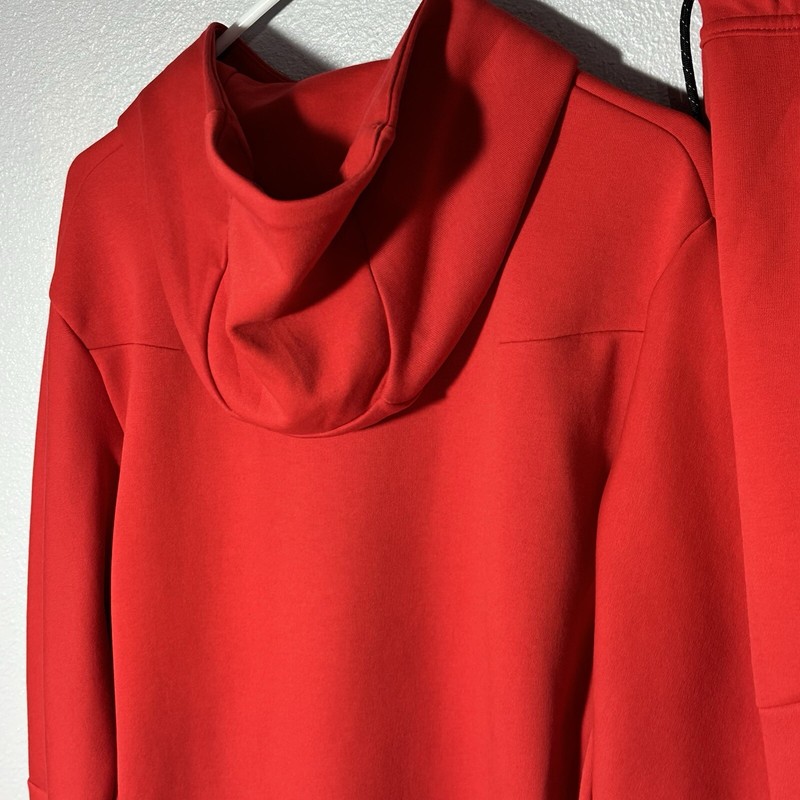 Men’s Nike Sportswear Tech Fleece Red Hoodie Size L & Joggers Size M CU4489-657 gallery
