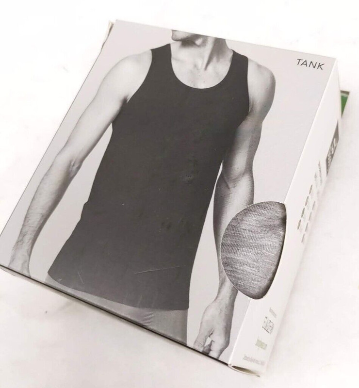 Boody Eco Wear Bamboo Mens Tank Top - Small - Grey gallery