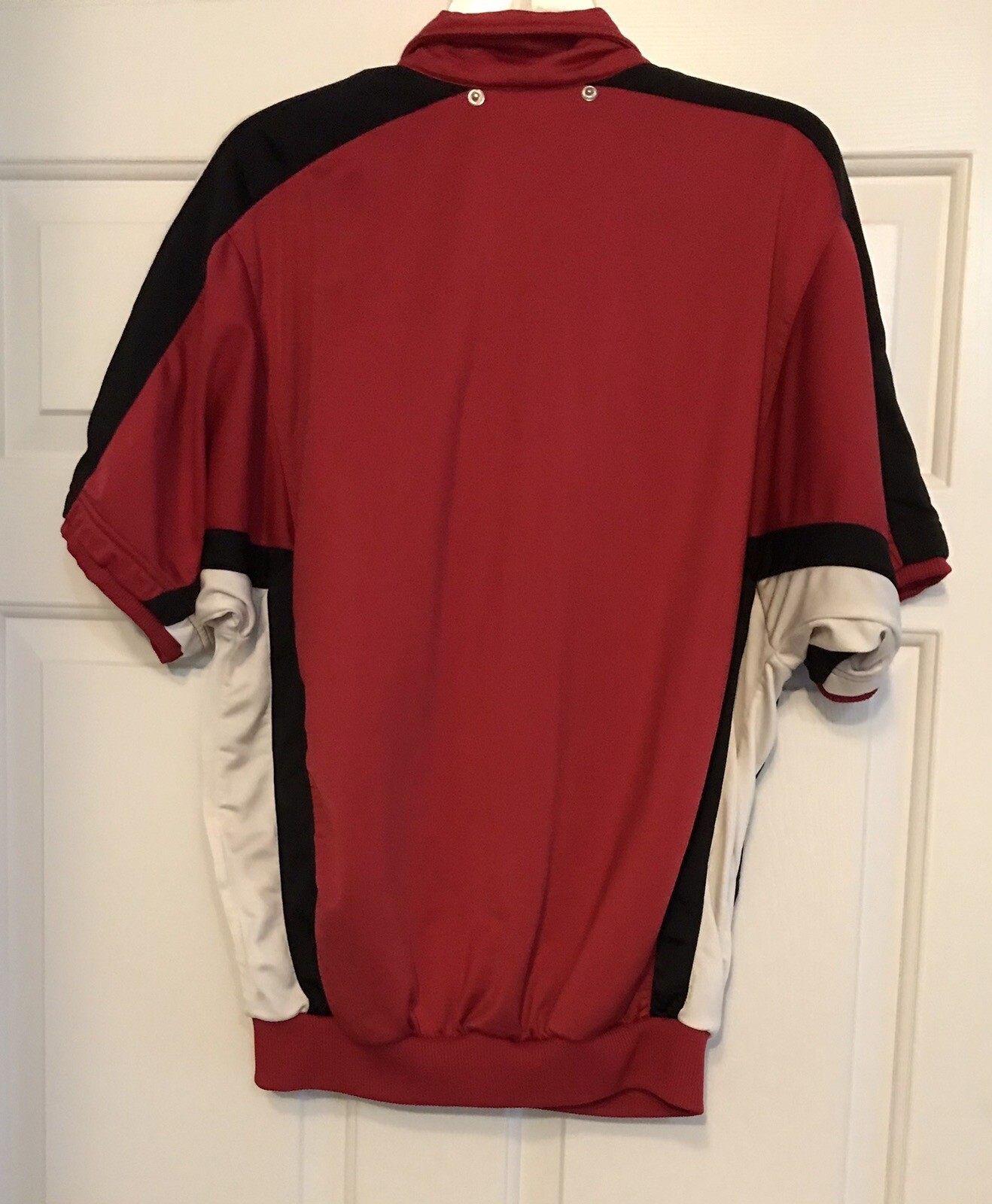 Adidas Mens M Polyester Multicolored 80s 90s Zip Short Sleeve Shirt gallery