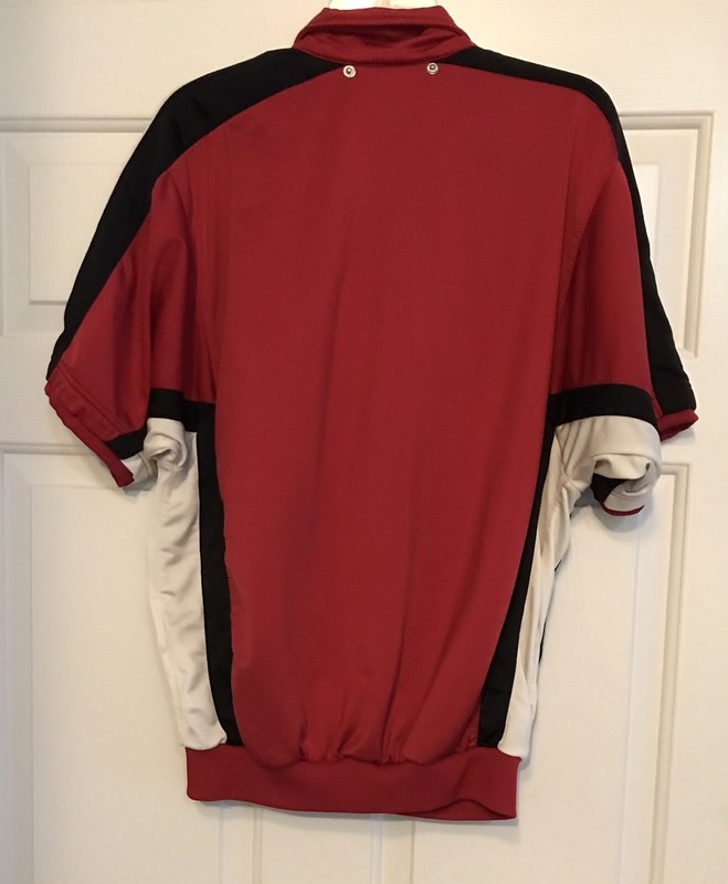 Adidas Mens M Polyester Multicolored 80s 90s Zip Short Sleeve Shirt gallery