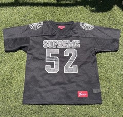 Black Supreme Spiderweb Football Jersey Size Small SS24