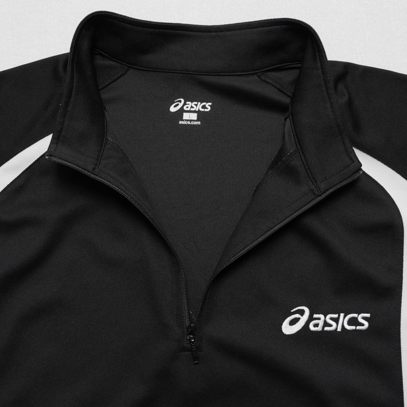 Asics Performance Quarter Zip Mens L Black White Running Shirt gallery