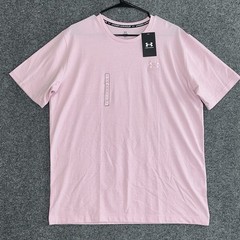 Under Armour Men’s LARGE Icon Short Sleeve T-Shirt ~Pink~ Embroidered Logo