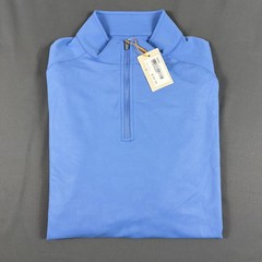 Peter Millar Golf Pullover Crown Sport Sleeve Logo Dip Dye Camo Print Large Blue