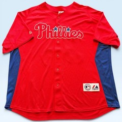 Philadelphia Phillies Baseball Jersey Mens 2XL Red MLB Halladay 34 Majestic