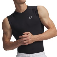 Under Armour HeatGear Compression Sleeveless Shirt Mens Black XXL Tank Top NEW
