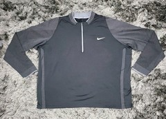 Nike Golf Pullover Shirt Mens 2XL Black Gray Dri-FIT Tour Performance 1/4 Zip
