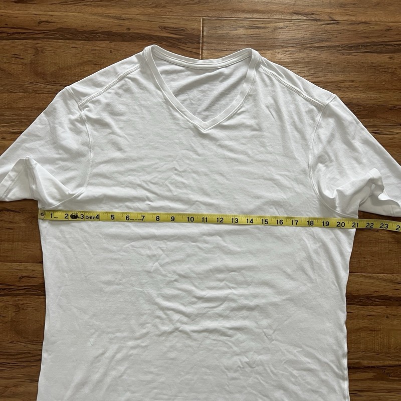 Lululemon White Pima Cotton 5 Year Basic Updated V-Neck Short Sleeve Tee Shirt L gallery