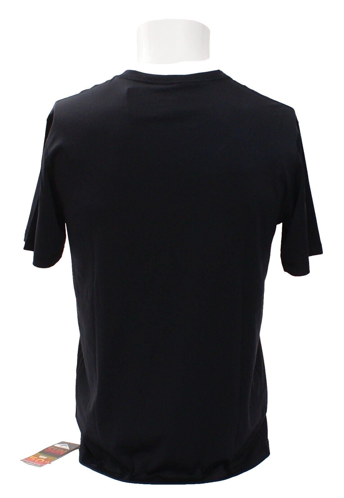 Quiksilver Men's XS Black Pink Logo Surf Shirt Short Sleeve UPF 50+ Solid Streak gallery