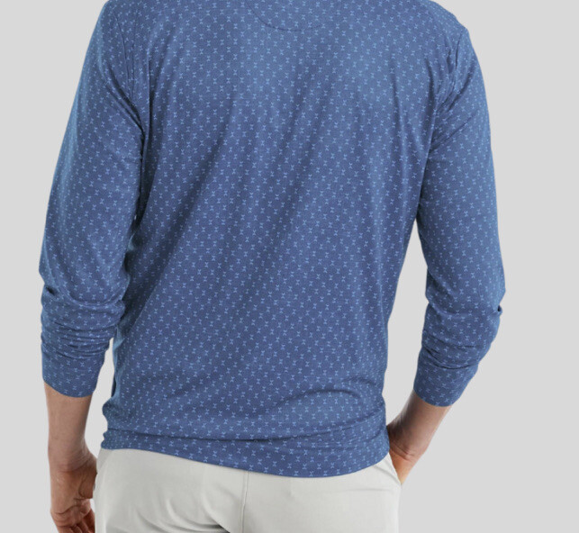 johnnie-O Rizzo Performance 1/4 Zip Pullover Lake Blue Size M $128 NEW! gallery