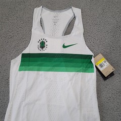 Nike Dri-Fit ADV Oregon Track Club Singlet White Green DR5812-100 Men’s Size S