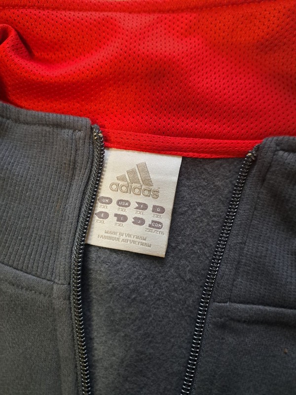 Adidas 2XL Quarter Zip Pullover Sweater Navy And Red gallery