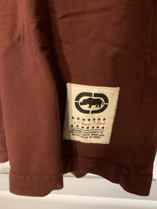 Vintage Ecko Unltd Jersey Mens L Maroon Black Yellow Baggy Hip Hop Y2K gallery