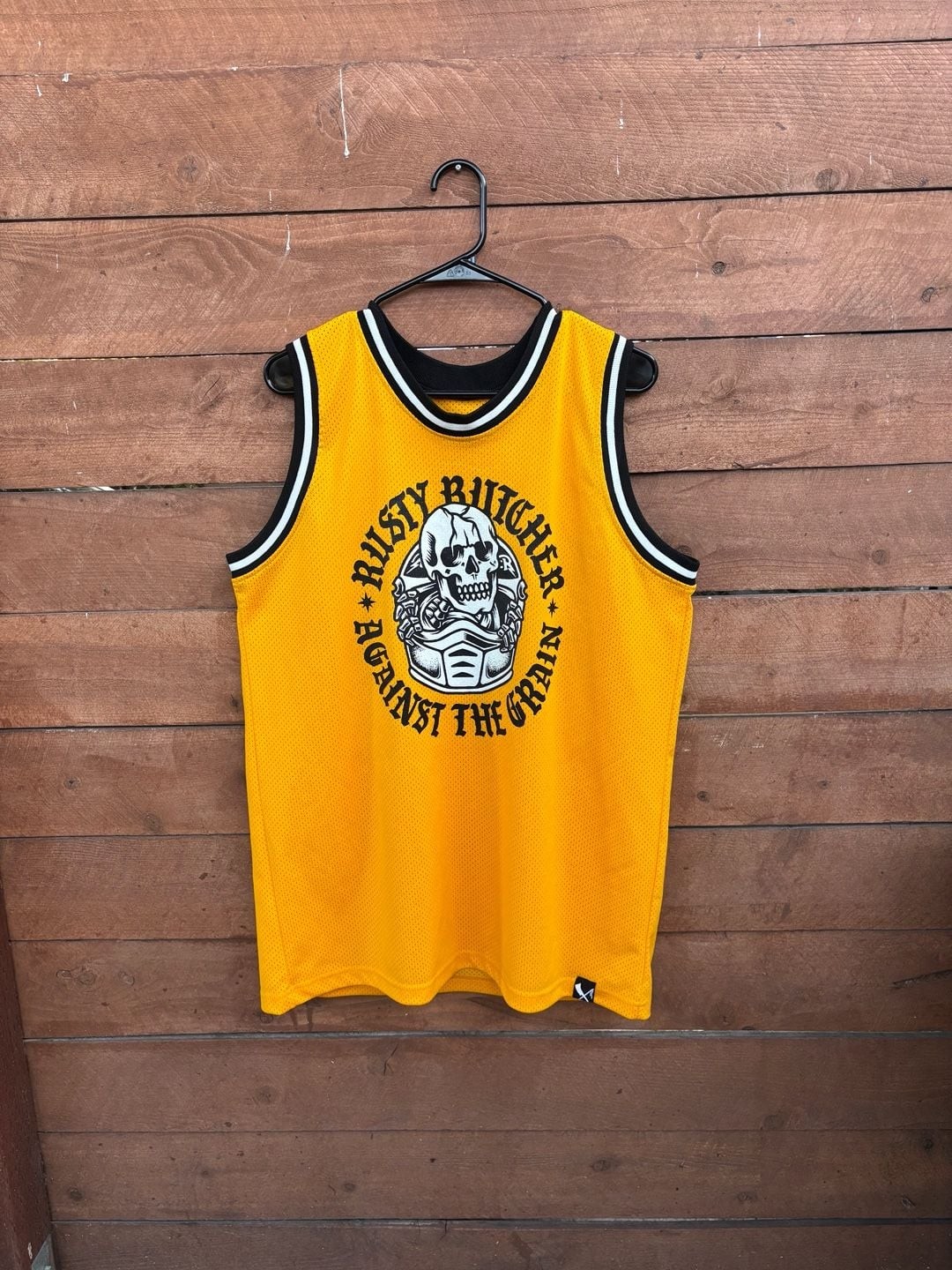 Rusty Butcher Against the Grain Skull Mesh Basketball Jersey gallery