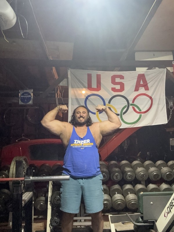 Inzer Tank Top Blue Vintage Rare bodybuilding powerlifting stringer tank top 2xl gallery