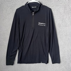 Travis Mathew Pullover Mens Medium Black Crestview Quarter Zip Golf Performance