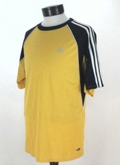 ADIDAS 3 Stripes VTG 90’S’ Jersey Yellow/Blue Soccer Futbol Active Mens Medium M