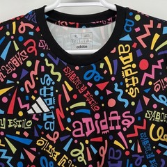 Adidas Sabor Y Estilo Aeroready Soccer Jersey XL Slim Fit Black Multi Graffiti