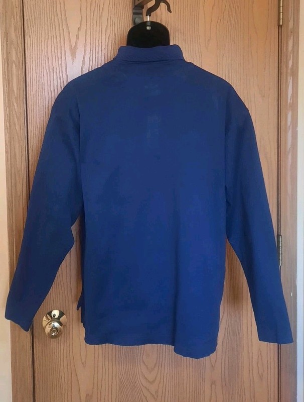 BMW Motorsports Mens Blue Button Long Sleeve Pullover Size L gallery