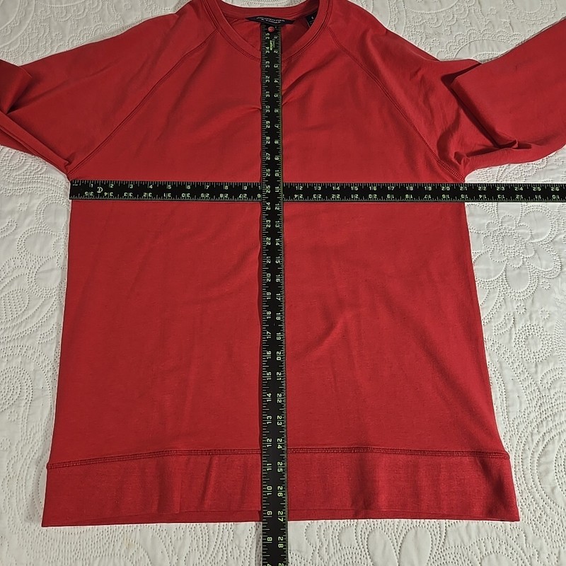 Roundtree & Yorke Size S Pink Red Long Sleeve Lightweight Crew Neck Sweatshirt gallery