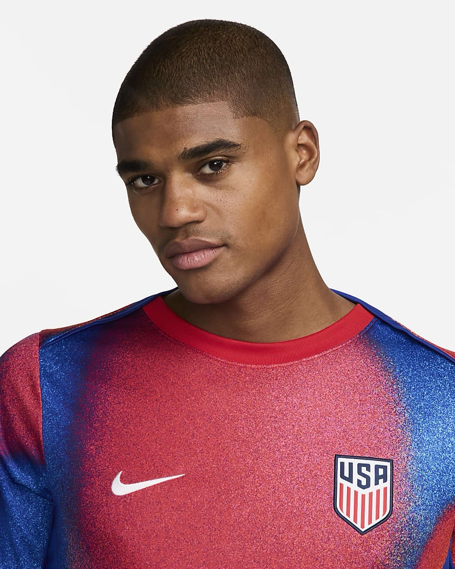 Size Medium Nike USMNT Pre-Match Team Issued Soccer World Cup USA FJ2734-101 gallery