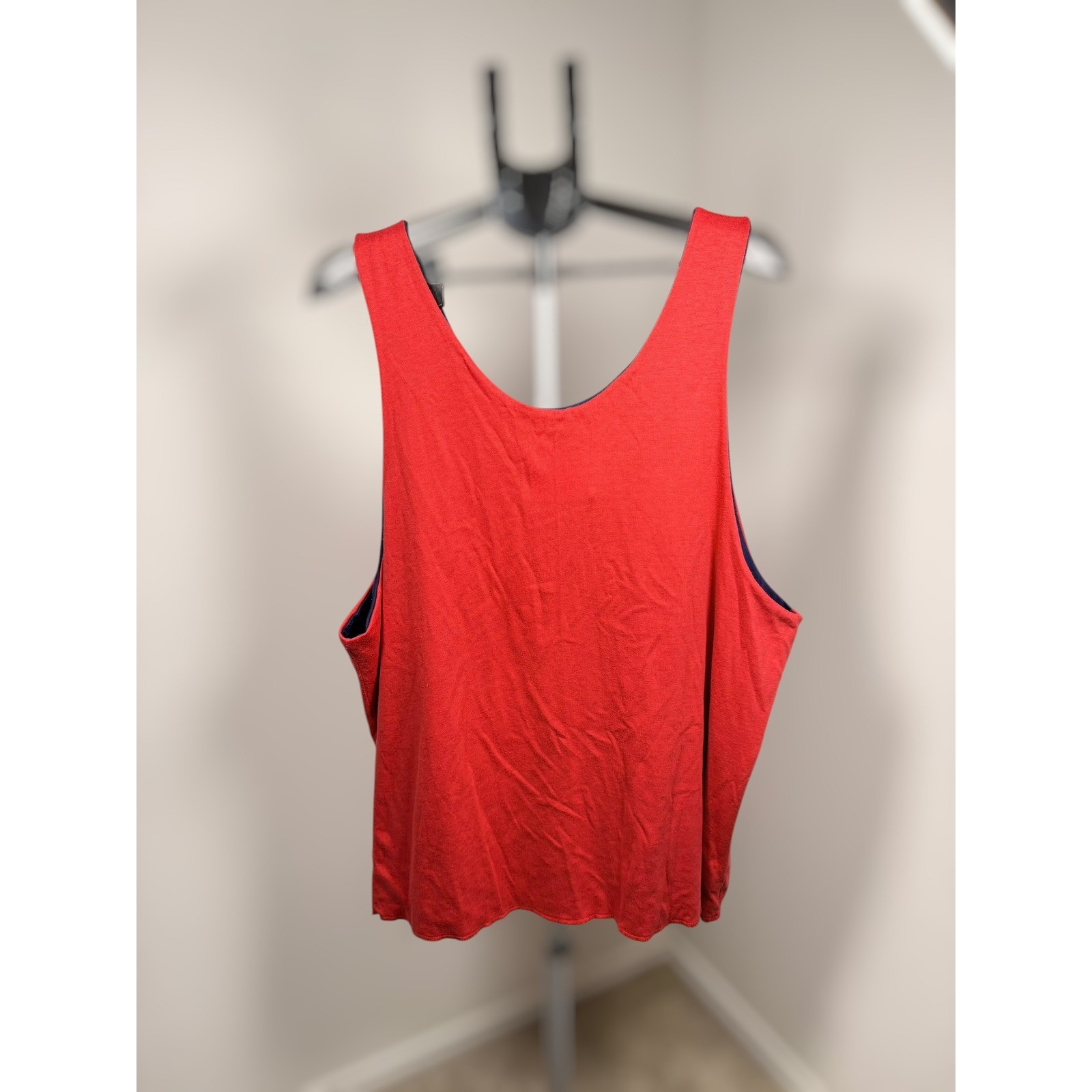 Vintage Nike Force Reversible Tank Top Mens Red Navy Blue Made in USA NK1218 gallery