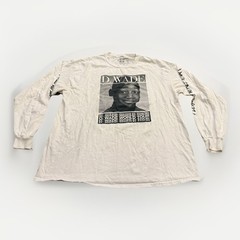 Bleacher Report Mens White Dwayne Wade World Tour Long Sleeve Shirt Size XL