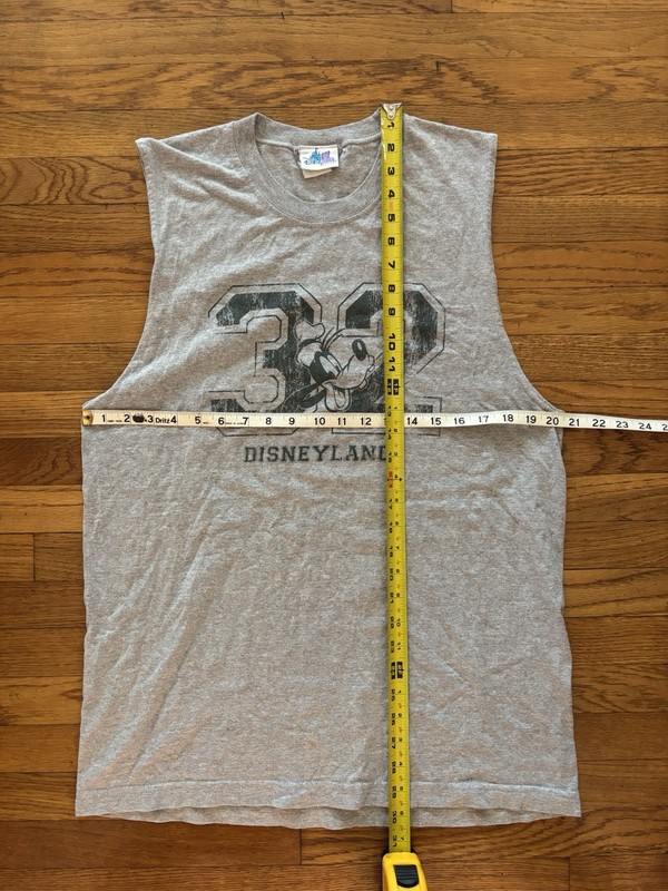 Goofy Disneyland Graphic Tank Top Men's XL Gray Sleeveless Cotton gallery