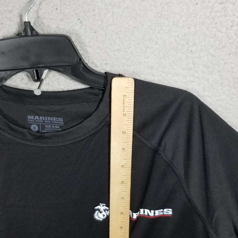 US Marines Shirt Mens Medium Black Performance Tee Made USA Motivational gallery